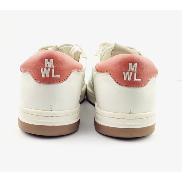 Madewell Court Sneakers‎ in White and Pink Leather - Size 7 - Picture 6 of 8